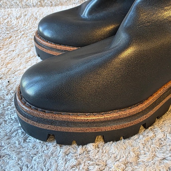 Kork-Ease Black Leather Combat Boots - Picture 3 of 10